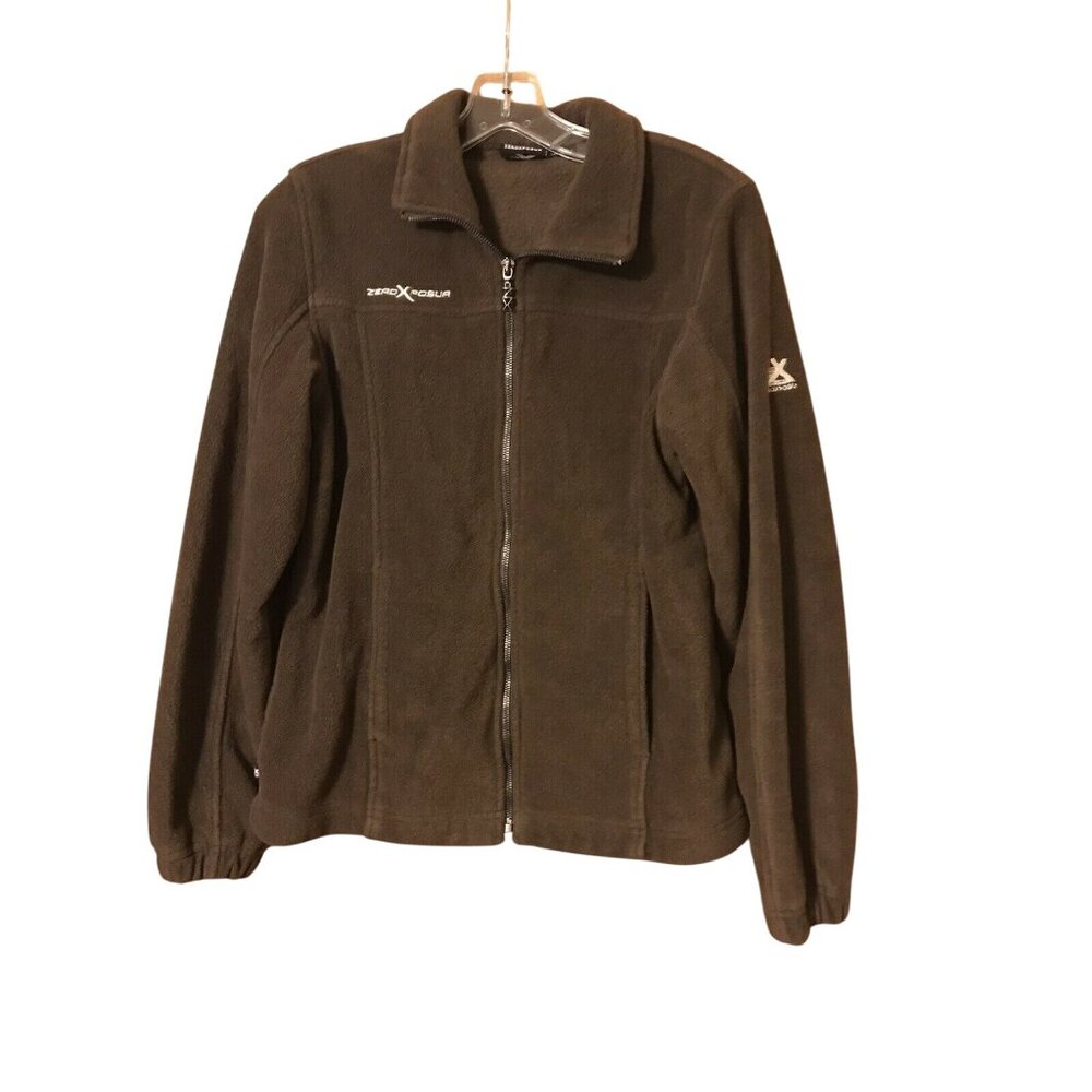 Zeroxposur Women's Size Medium Jacket Full-Zip Fleece Brown Preowned